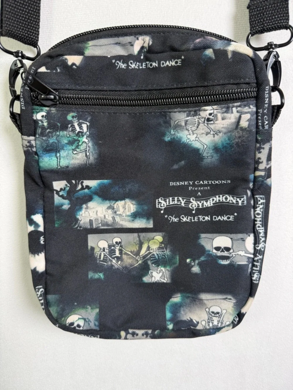 Disney Skeleton Dance Crossbody Bag Purse Silly Symphony Halloween Goth - Picture 11 of 11